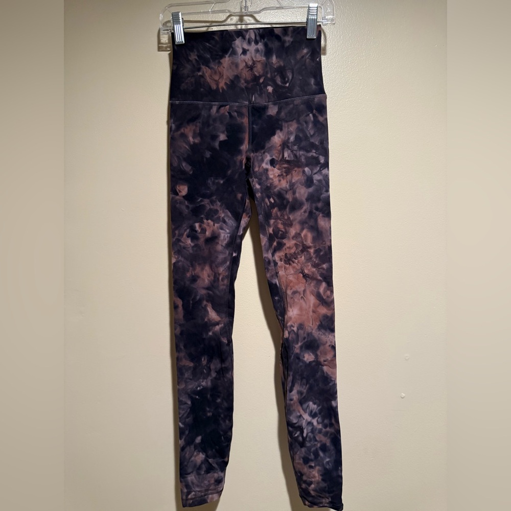 lululemon athletica Black and Brown Tie-Dye High-Rise Leggings